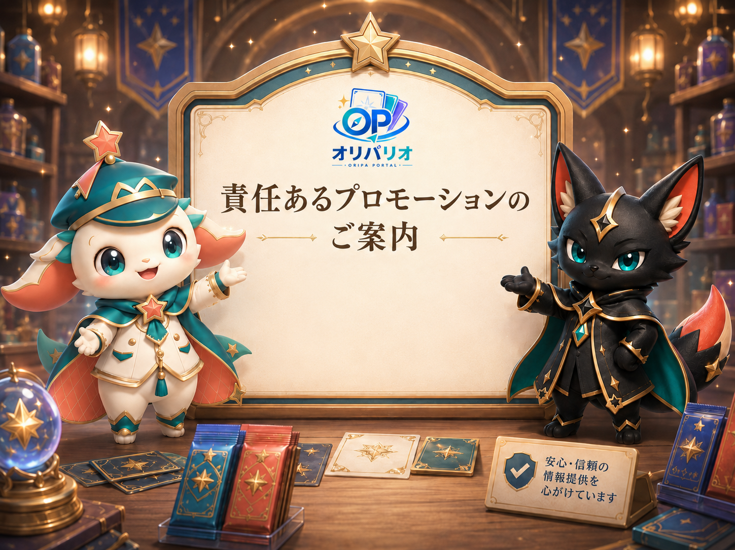 責任あるプロモーションを案内するリオとリパ